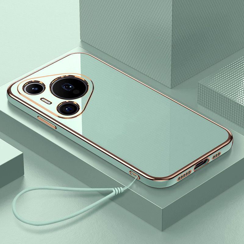 Für Huawei Pura 70 Pro Hülle Huawei Pura 70 Telefonhülle Pura 70 + Luxus Square Plating Stoßfeste weiche Silikon-Rückseite Fundas Huawei Pura 70