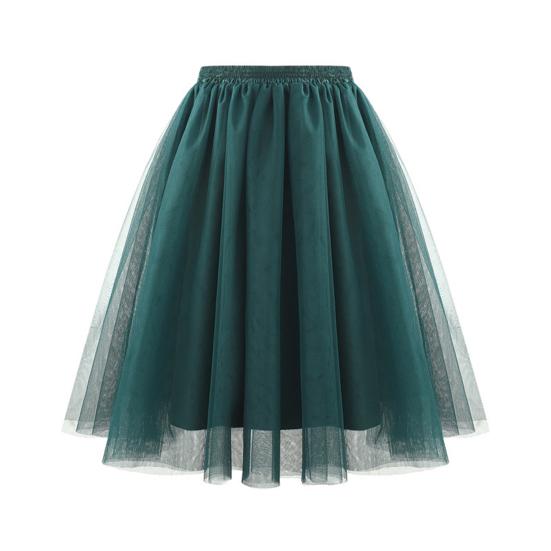 Damen Retro Ballettrock Karneval Kostüm Petticoat Ballett 50er Jahre Mehrschichtiger Taillenunterrock Prinzessin Tanzrock für Cosplay 2025 M