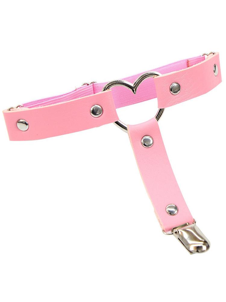 Gothic Harness Damen Halsband Kette Choker Sexy PU Leder Kette Anhänger Halsband Choker Halskette Cosplay Accessoires für Paare