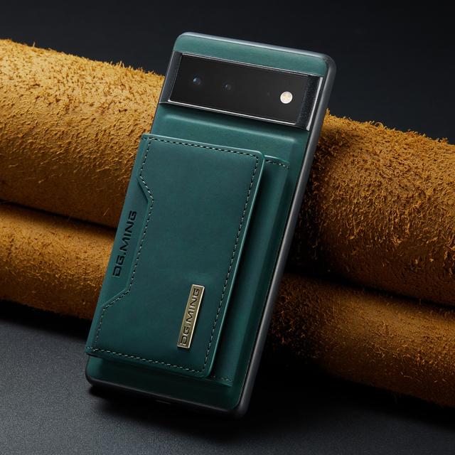Abnehmbare magnetische Brieftasche aus Leder für Google Pixel 8 Pro 7 6 Pro Pixel 7A 6A 2-in-1-Handytasche mit Kartenfach und Münzständer Pixel 6Pro grün
