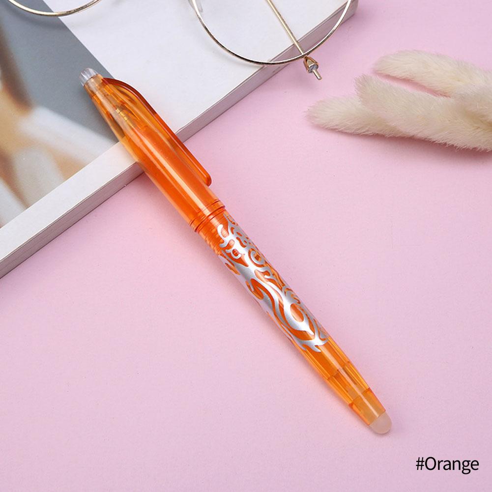 1PC löschbarer Gelstift 0,5 mm bunter Schreibstift für Kinder Schüler Schreibwaren Schüler Schulbedarf orange
