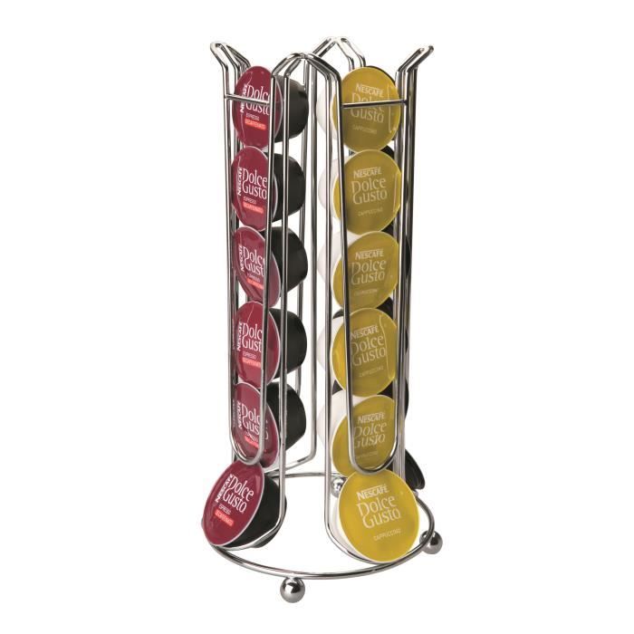 Ibili - Dolce Gusto Kapselspender, 24 Kapseln, Verchromter Stahl