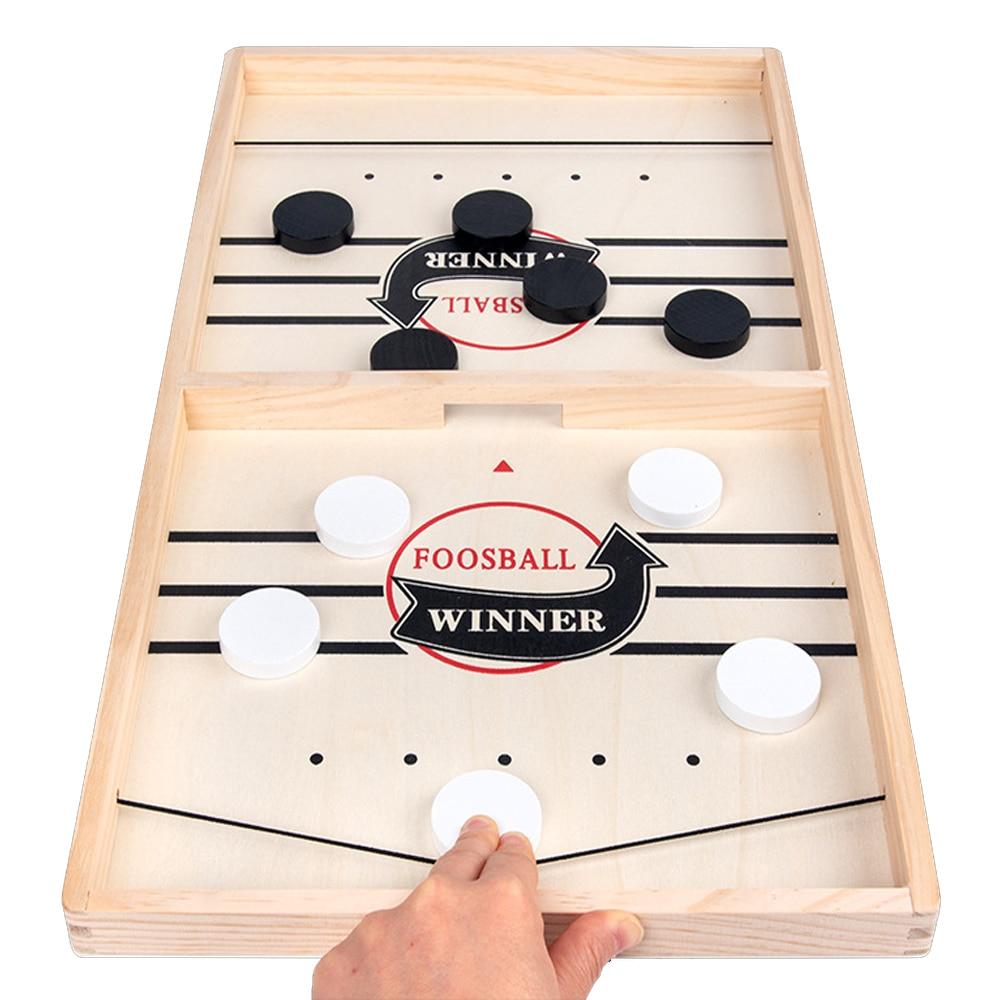 Schnelle Sling Puck Tisch Hockey Spiel Spielzeug Tisch Super Gewinner Sling Puck Schlacht Desktop Spiel Brettspiel Interaktive Schach Spielzeug kind 54CM*29.5CM(0.9*3.9CM)
