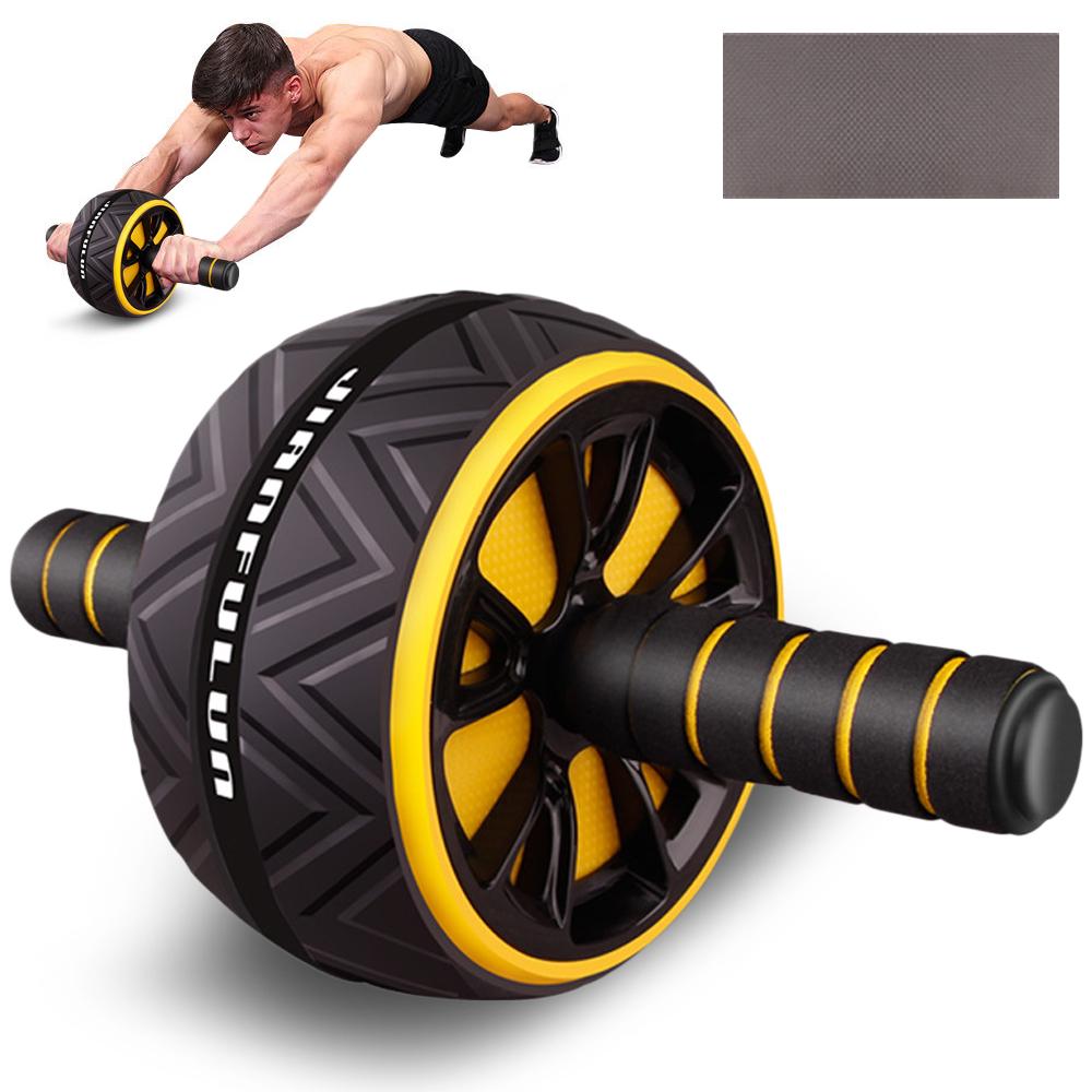 Bauch Roller Übung Rad Fitness Ausrüstung Mute Roller Für Arme Zurück Bauch Core Trainer Körper gelb