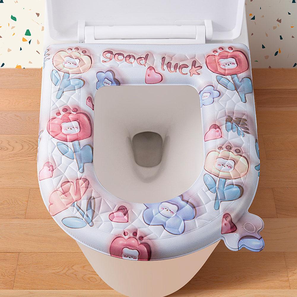Toilettensitz, wasserdicht, Cartoon-Muster, hygienisch, für alle Jahreszeiten, bequemer Toilettendeckel, keimfreies Badezimmerzubehör
