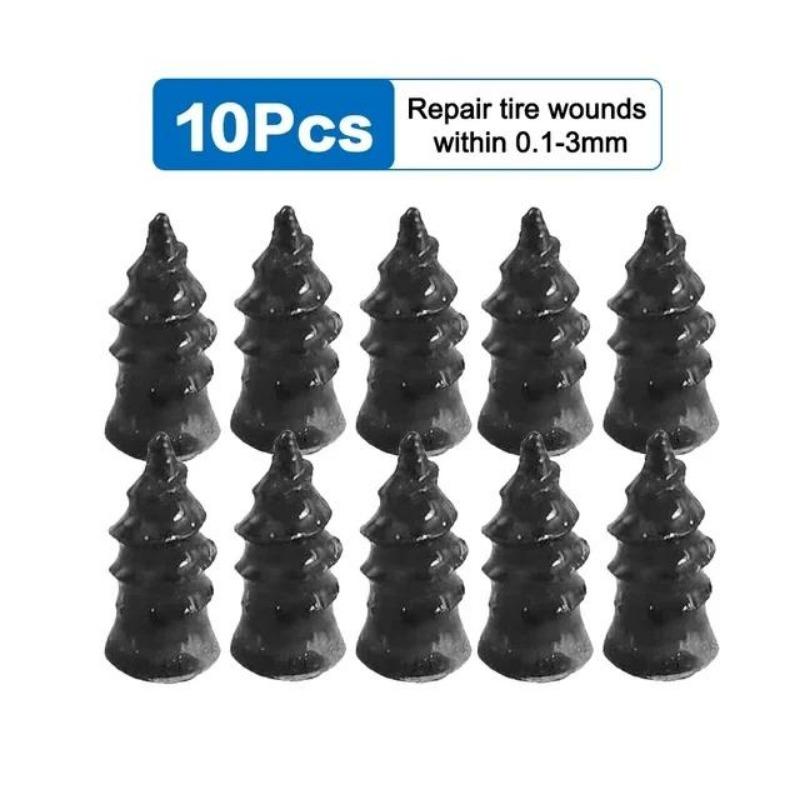 Auto-Vakuum-Reifenreparatur-Nagelset, Motorrad-Reifenpannen-Reparaturset für Auto-Fahrrad-Schlauchlosreifen-Reparatur, Gumminägel small-10pcs