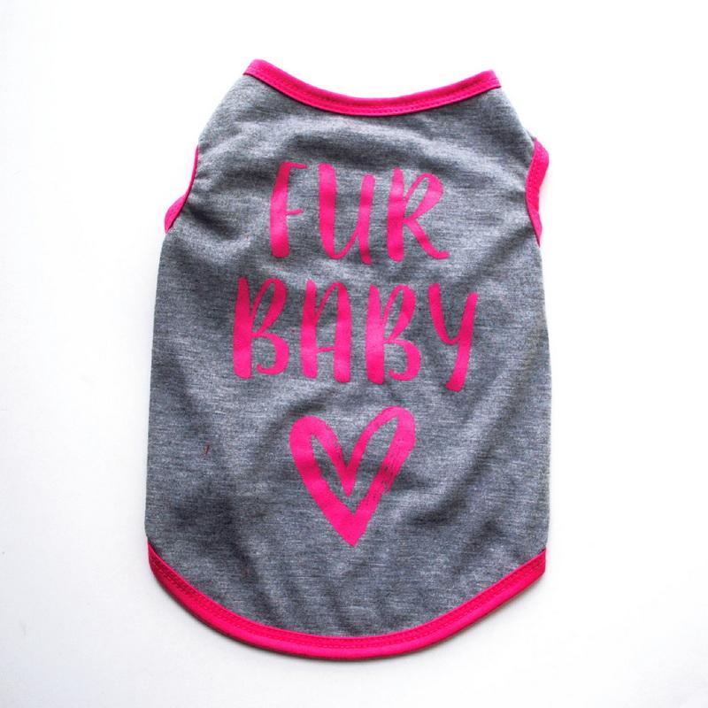 Frühling Sommer Haustier Welpen Kleidung Kleine Mittelgroße Hund Katze Muster Kurzarm Weste T Shirt Bekleidung Kleidung Chihuahua M rosa