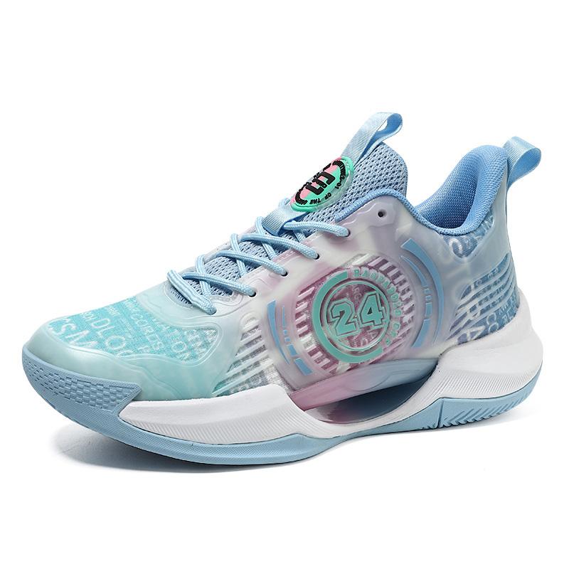 Neu Hochwertige Basketball Schuhe Rutschfeste Basketball Stiefel Dämpfung Turnschuhe Männer Männlichen Outdoor SportsTraining 45 white