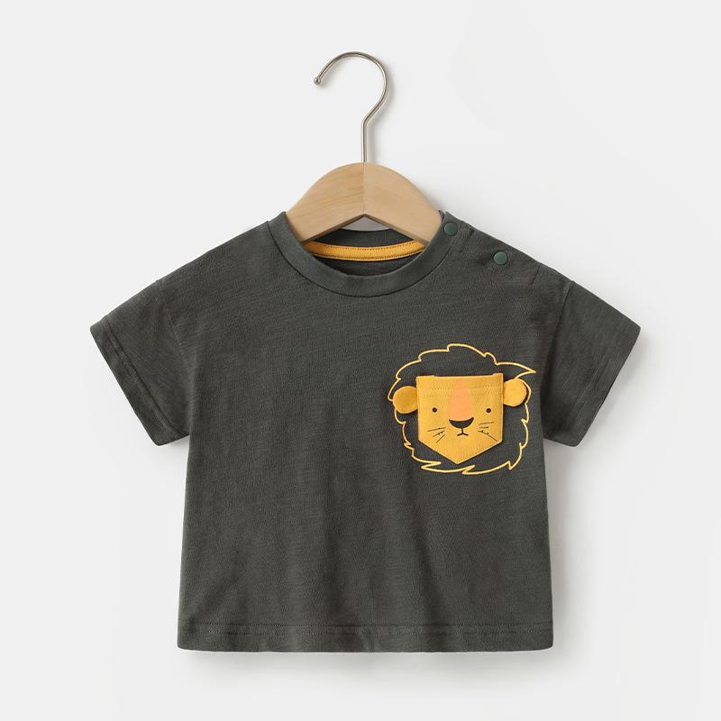 Lässiges Kurzarm-T-Shirt Sommer Jungen Mädchen Baby Kinder Sommer Kinderkleidung Tops 120cm
