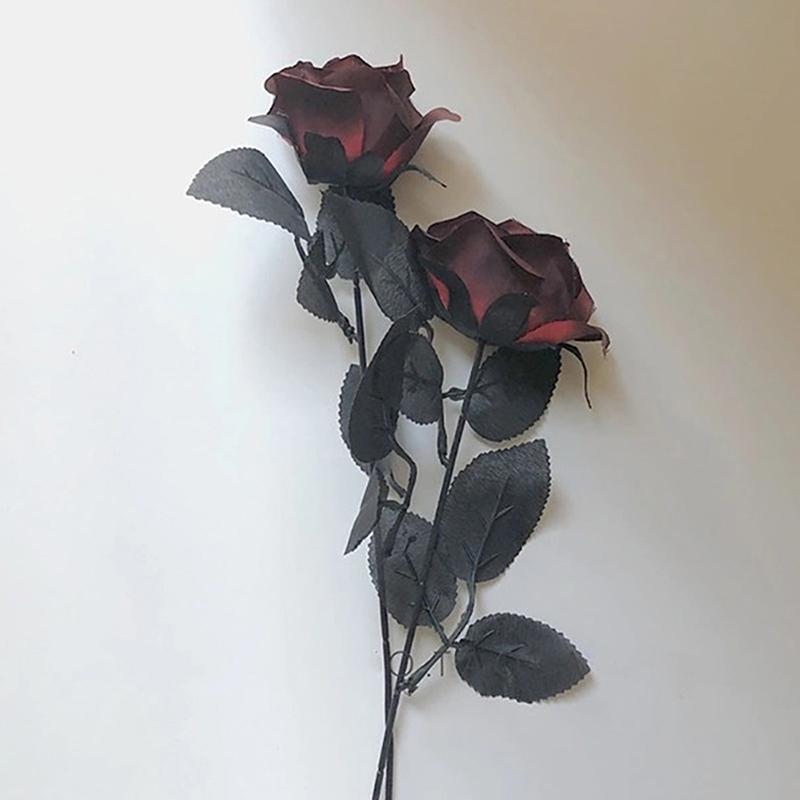 Gothic Black Rose Künstliche Blumen Simulation Blumen Valentinstag Rosen Blumen