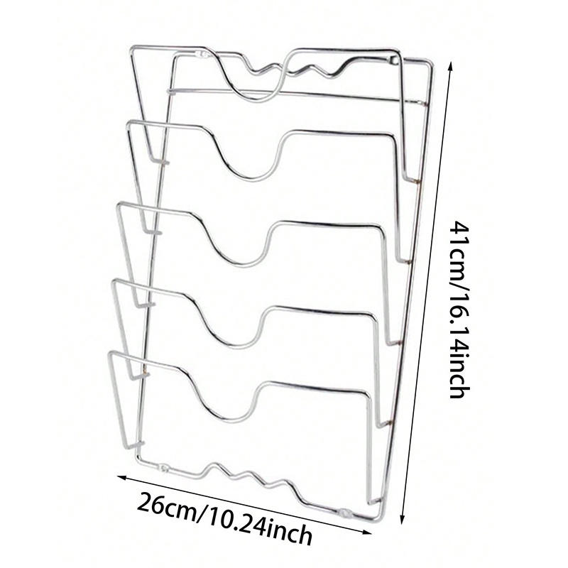 Multifunktionales Küchenzubehör, Topfdeckelregal, Gemüse-Hängeteller, Ambossregal, Küchenzubehör, Haushaltsbedarf One size silber