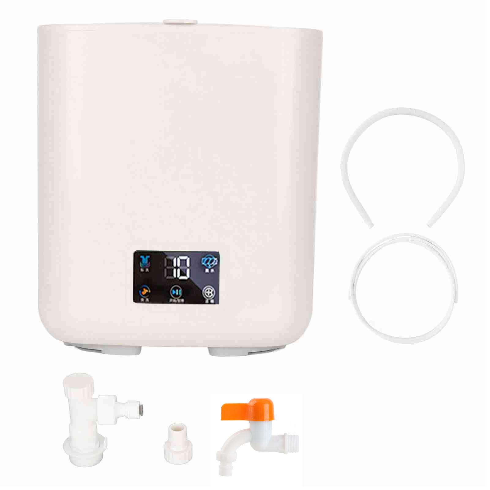 Vollautomatische kleine Waschmaschine, tragbare Waschmaschine mit großem Fassungsvermögen und Schleuder UK Plug beige