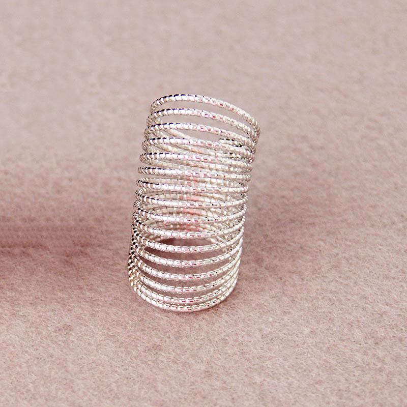 Frauen Ring Schöpfung Form Torsion Frühling Ring Mädchen Schmuck Geschenk Persönlichkeit Zeigefinger Ring silber