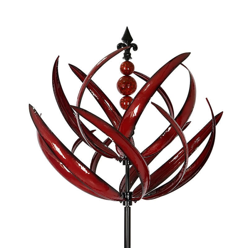 Neu Harlow Wind Spinner Metall Windmühle 3D Wind Powered Kinetische Skulptur Rasen Metall Wind Solar Spinner Hof Garten Dekoration black