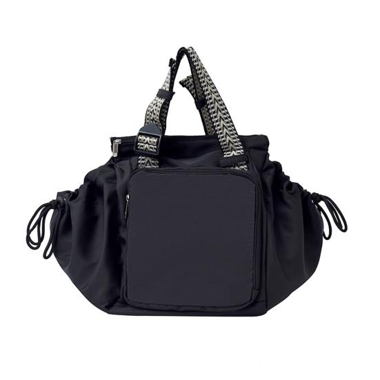 Verwandelbarer Tote-Rucksack Großes Fassungsvermögen Damen Schultertasche Lässige Umhängetasche für Kosmetik Windel Reise Arbeit schwarz