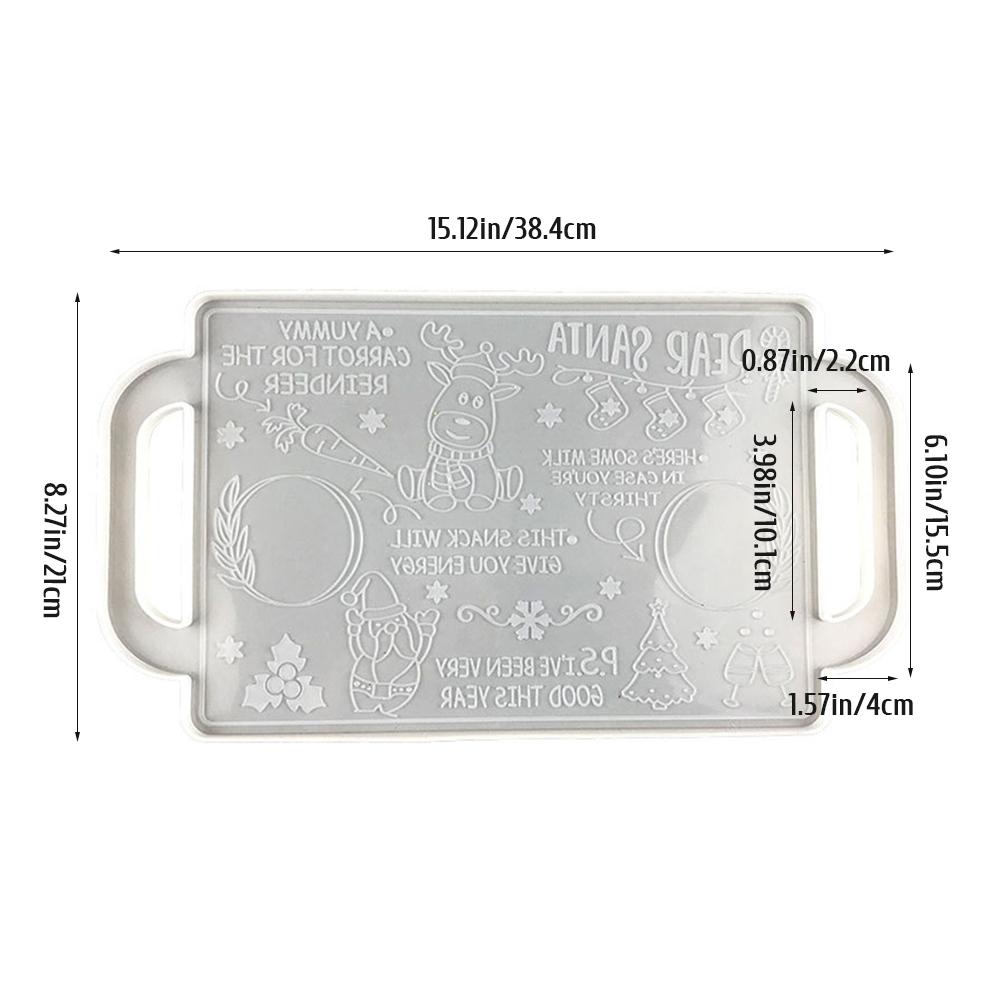 Weihnachts Tablettform Silikon Tablettformen für Epoxidharz Weihnachten Weihnachtsmann Strumpf Tablettform mit Griffen für DIY gray