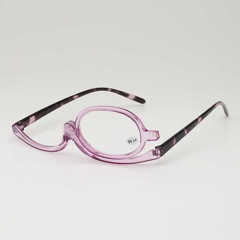 Drehbare Vergrößerungs-Brille für Make-up und Presbyopie für Frauen, Einzelstück, Klapp-Make-up-Brille mit einem Bügel für Ältere, +1,0 bis +4,0 1.5