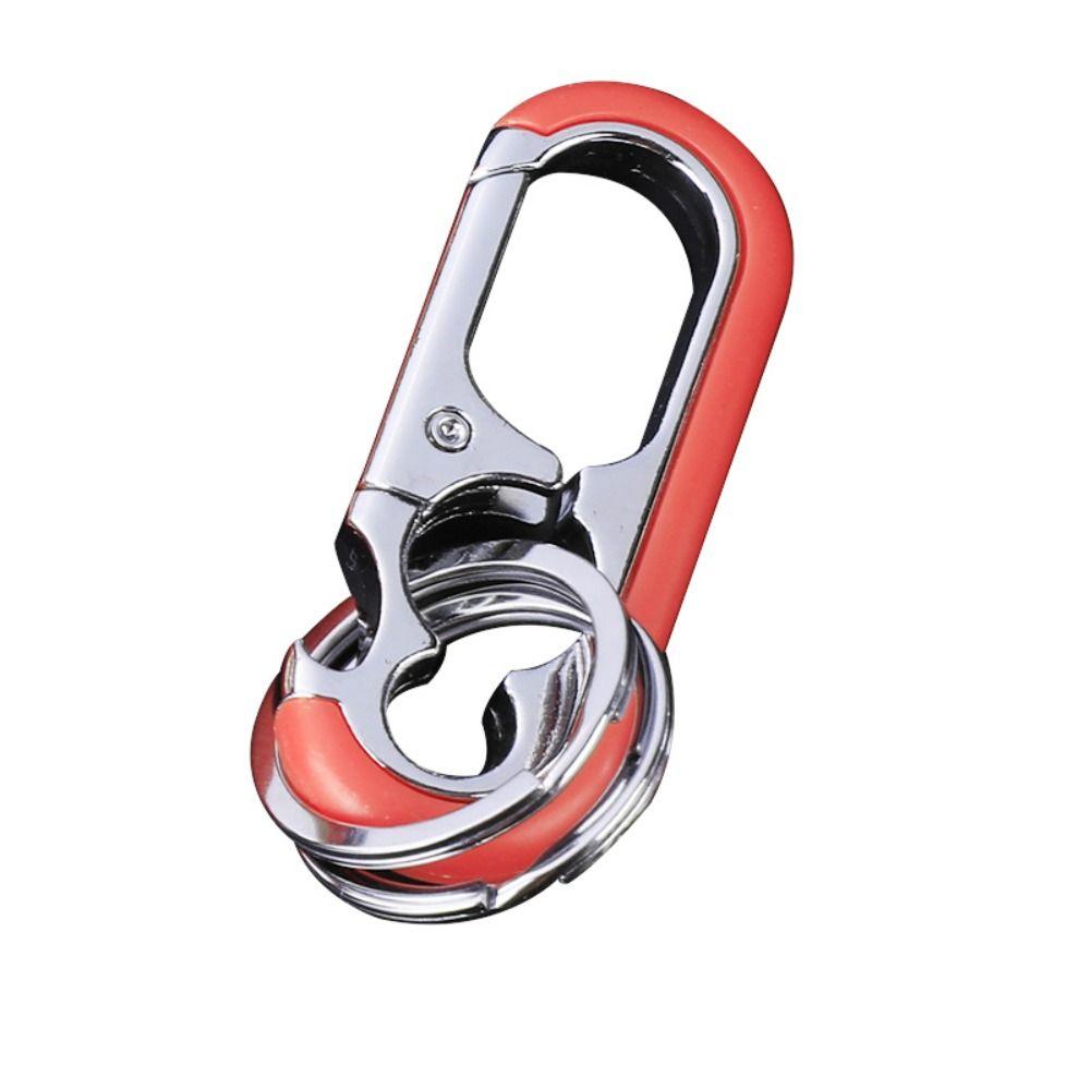 Doppelring Schlüsselanhänger Business Schlüsselanhänger Herrenmode Schlüsselanhänger Geschenk Metall Schlüsselschnalle Auto Styling Auto Autozubehör orange