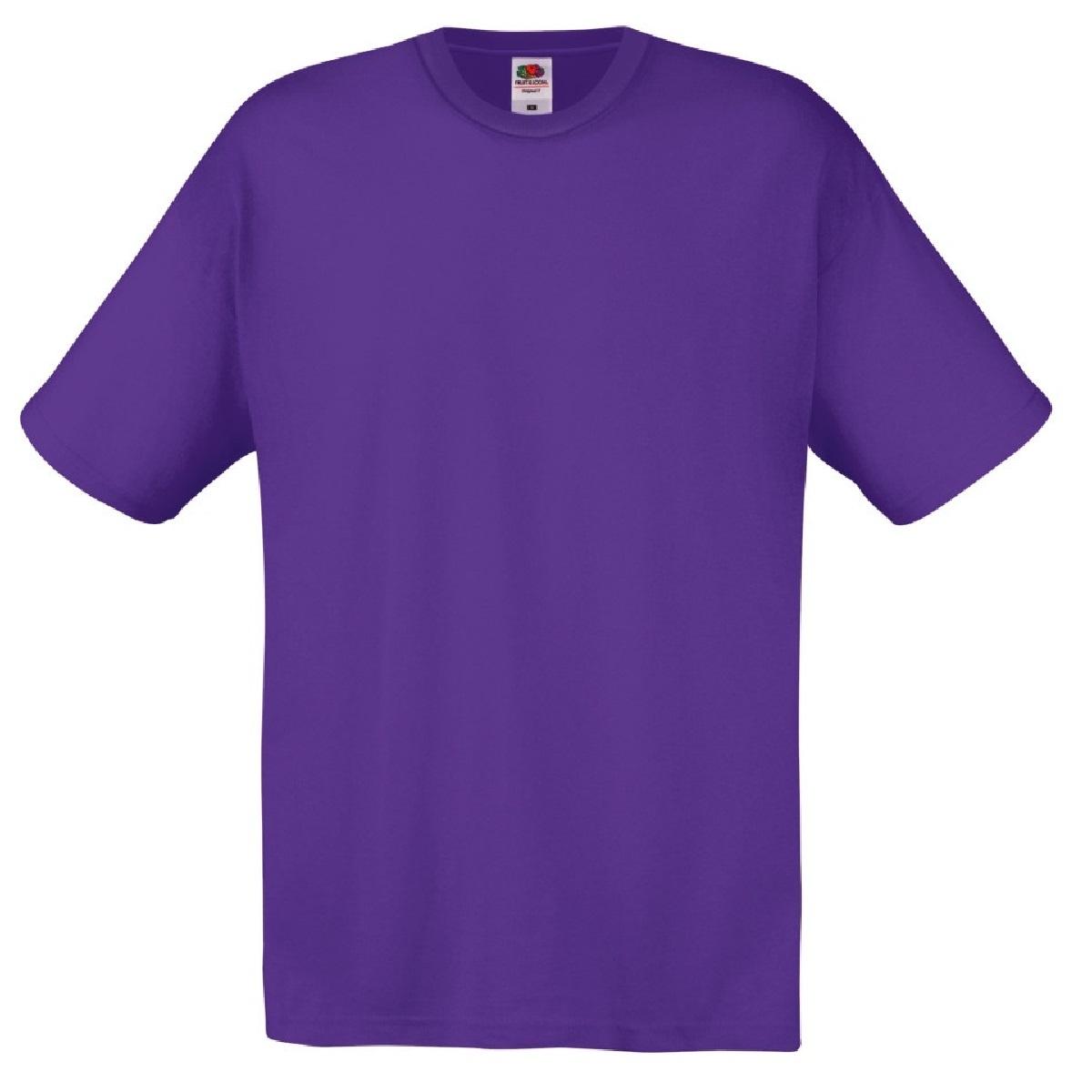 Fruit Of The Loom Herren Original T-Shirt XL violett