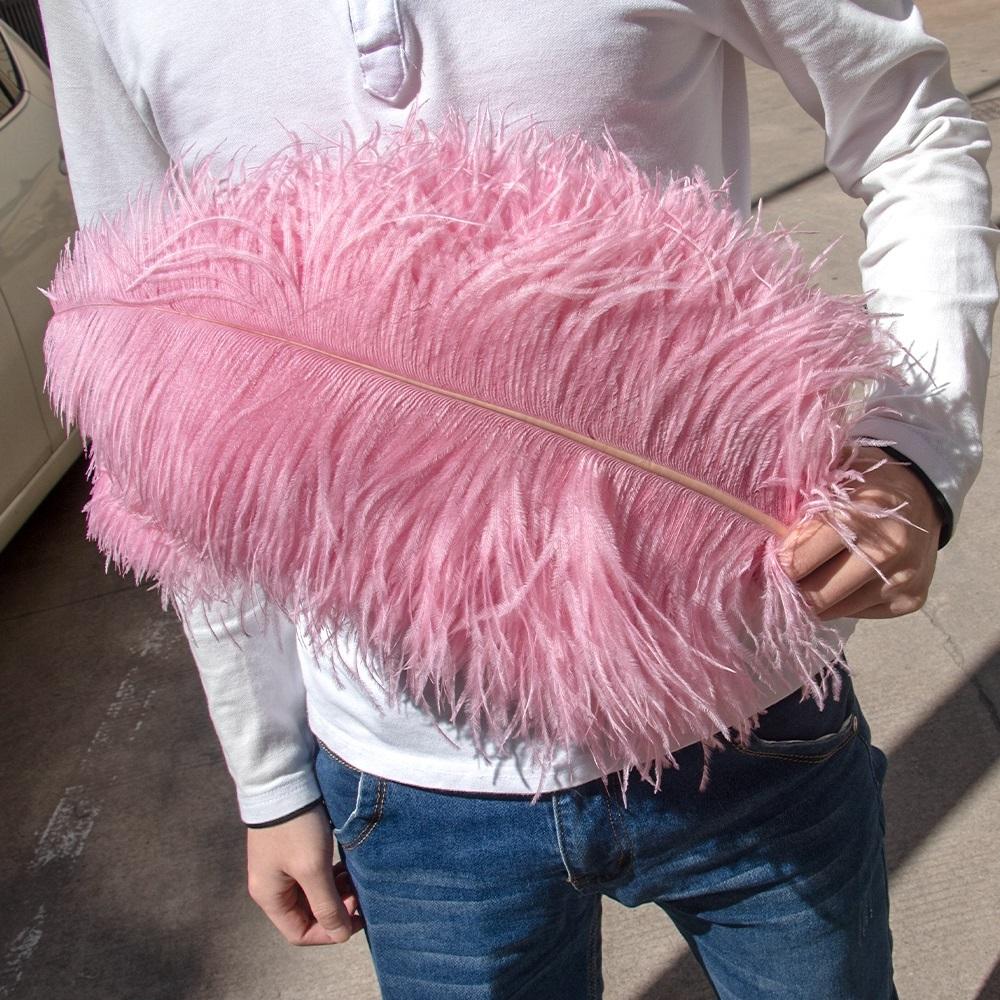 10 Stück 45-50cm Straußenfedern für Bastelarbeiten Hochzeitsfeier Dekoration Federn Straußen Tischmittelstücke Farbige Federn Dekoration 25-30cm 12-14inch karmin rosa
