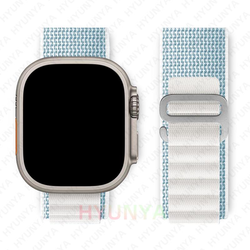 Alpines Armband für Apple Watch Armband Serie 10 9 8 7 SE Ultra 2 41mm 42mm 45mm 46mm 49mm 40mm 44mm IWatch Correa Armband 38-40-41 S10-42mm muschelschale