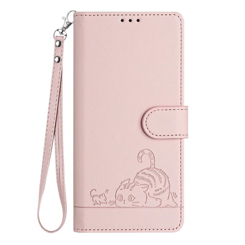 Für T-Mobile T Phone 3 Hülle Leder Flip Wallet Diebstahlschutz Bürstenhülle auf sFür Etui T-Mobile T Phone 3 TPhone3 Revvl 8 Hülle Capa T-Mobile T Phone 3 rosa