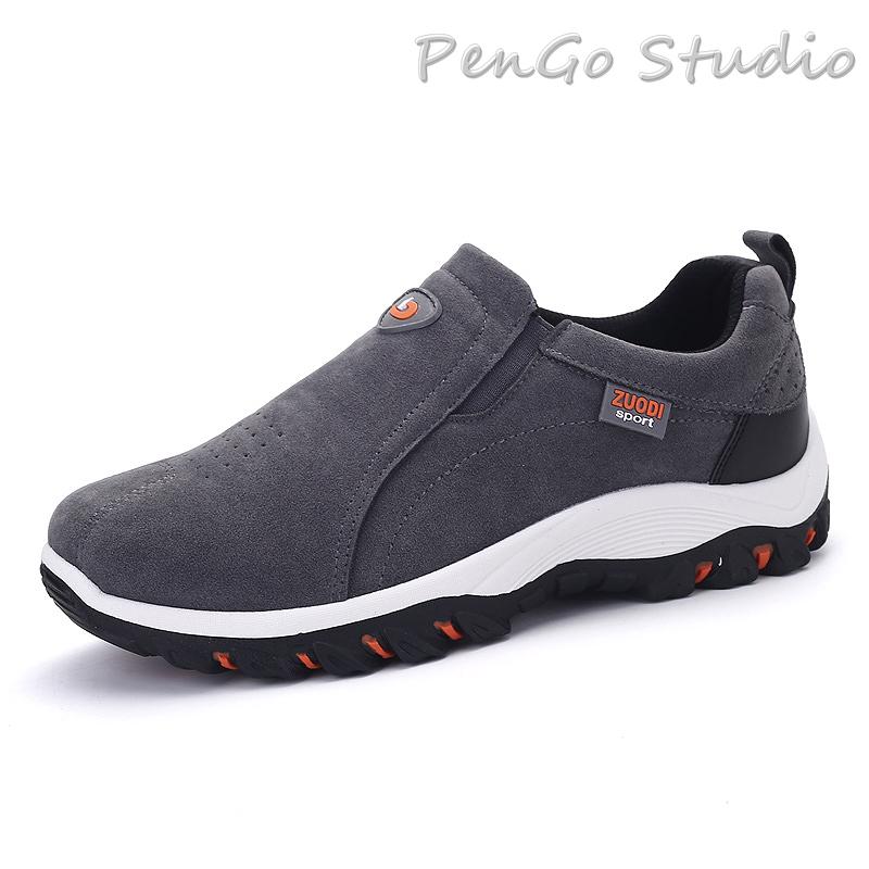 2022 neue Casual Schuhe Männer Turnschuhe Outdoor Wanderschuhe Müßiggänger Männer Bequeme Schuhe Männlichen Schuhe Licht Plus Größe 48 39 graue
