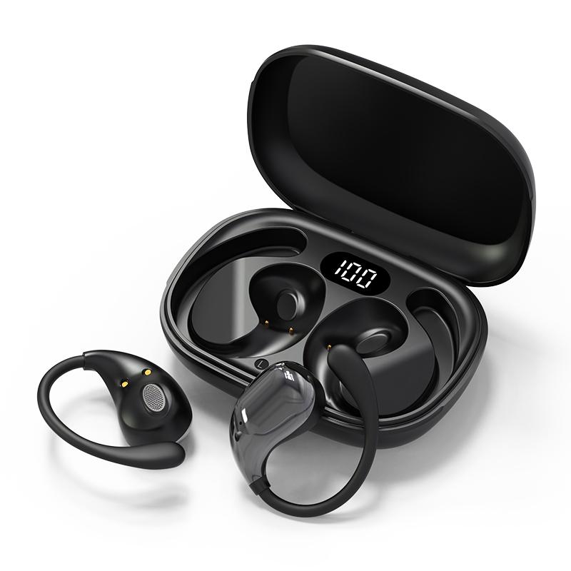 Bluetooth 5.4 Kopfhörer Ohrbügel Kabellose Ohrhörer HiFi Stereo Wasserdichte Headsets LED-Anzeige Lange Standby-Touch-Ohrhörer