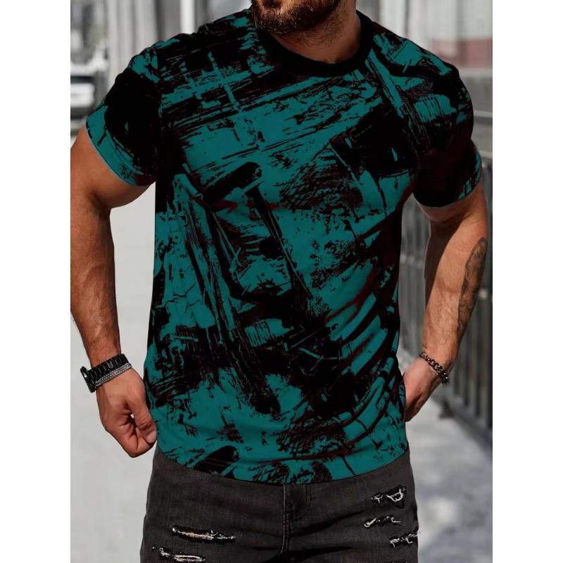 Vintage Druckdesign Herren T-Shirt Sommer Outdoor Herren Kurzarm Trendig Lässig Herrenbekleidung Mode Atmungsaktiv Herren Top 6XL