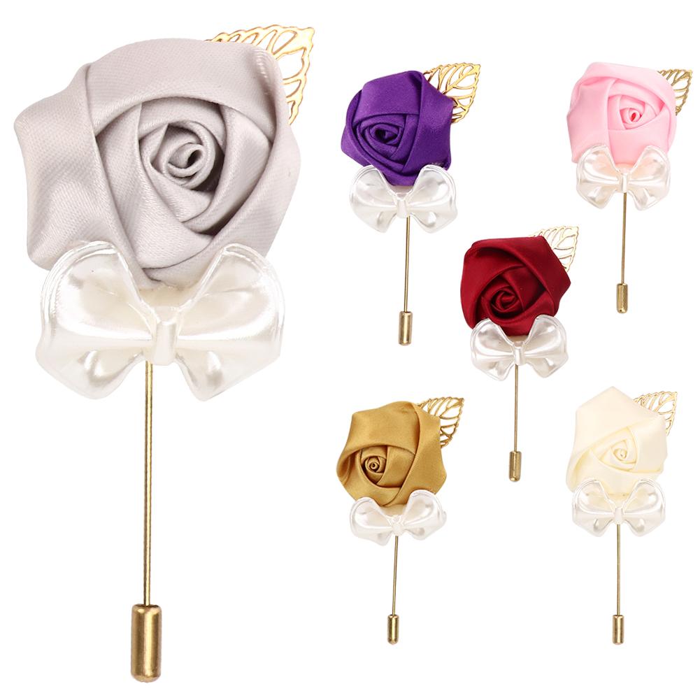 6 Stück Künstliche Rosen Corsage Brosche Trauzeuge Brautjungfer Brustblume Hochzeitsaccessoires