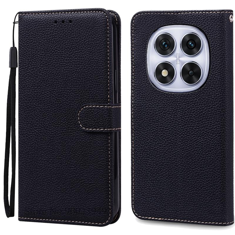 Für Redmi Note 14 Pro Hülle Xiaomi Redmi Note 14 Pro Plus 5G Hülle Leder Flip Wallet Cover Für Redmi Note 14 Pro 4G Hülle Fundas Note 14 Pro Plus 5G schwarz