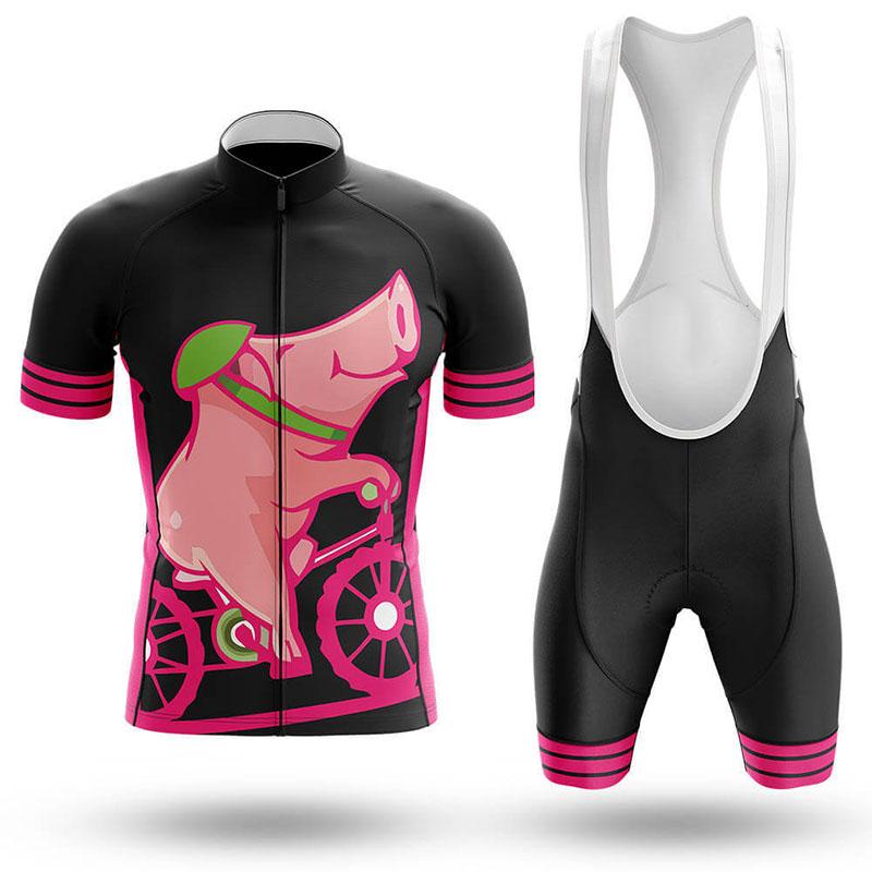 2026 Herren Radsportbekleidung Schwein Radsportteam Sommer Kurzarm Radtrikots Schnelltrocknend Mountainbike Rennrad Radtrikot Set 3XL