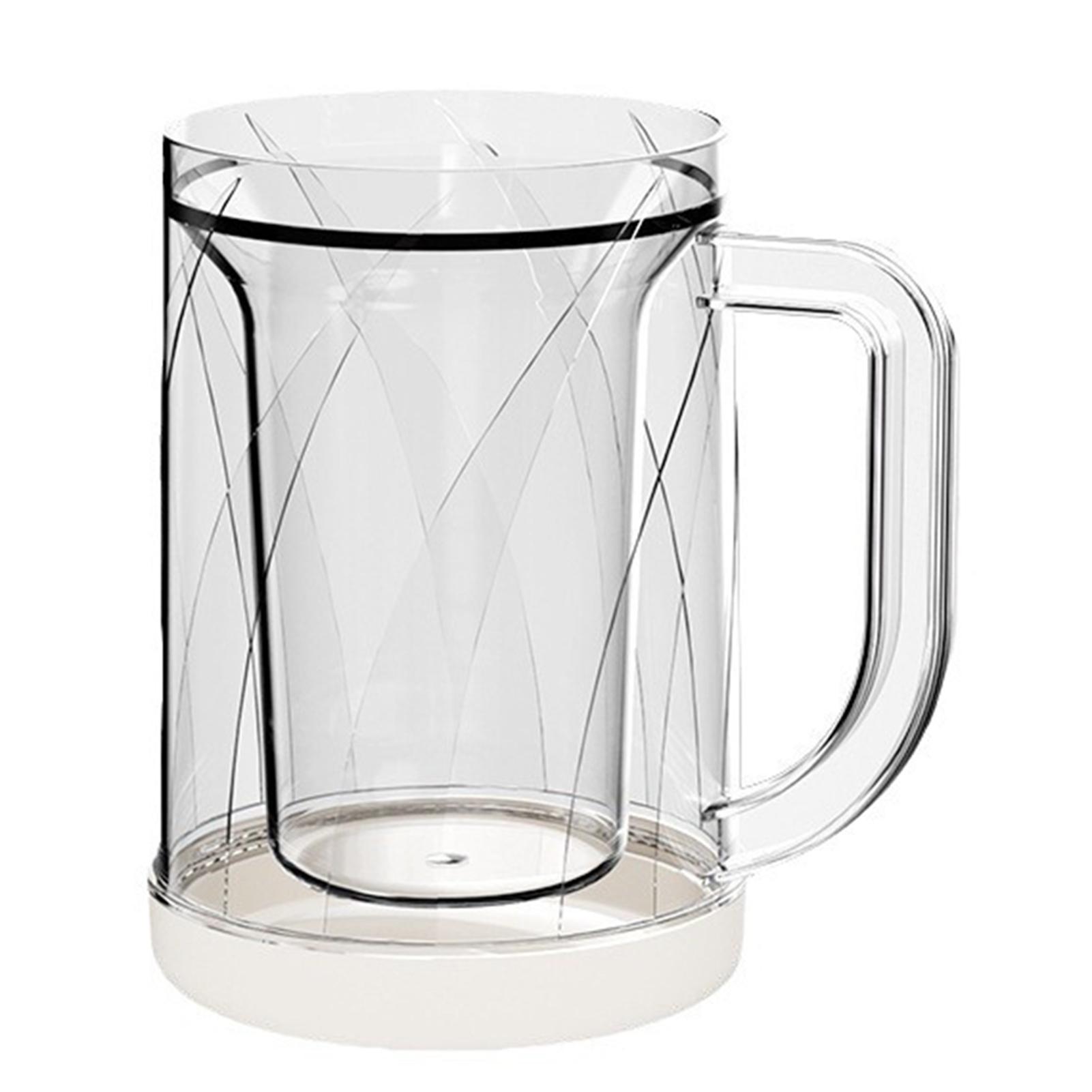 Gefrierbecher für Bier Tragbar Multifunktional Doppelwandig Eisbecher mit Griff für Bier Eistee Wasser Barzubehör Trinkgeschirr Party Bar W306WW-