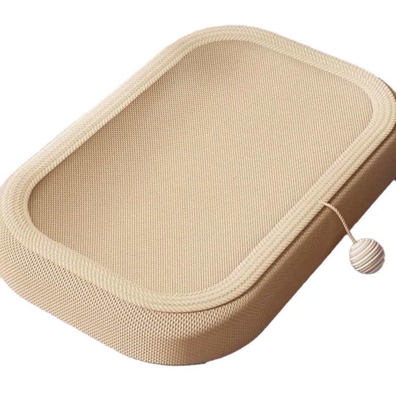 Strapazierfähiges Sisal-Katzenkratzbrett und Bett - Rückstandsfrei, kratzfest, großer Krallenwetzer Scratch, Play, Sleep