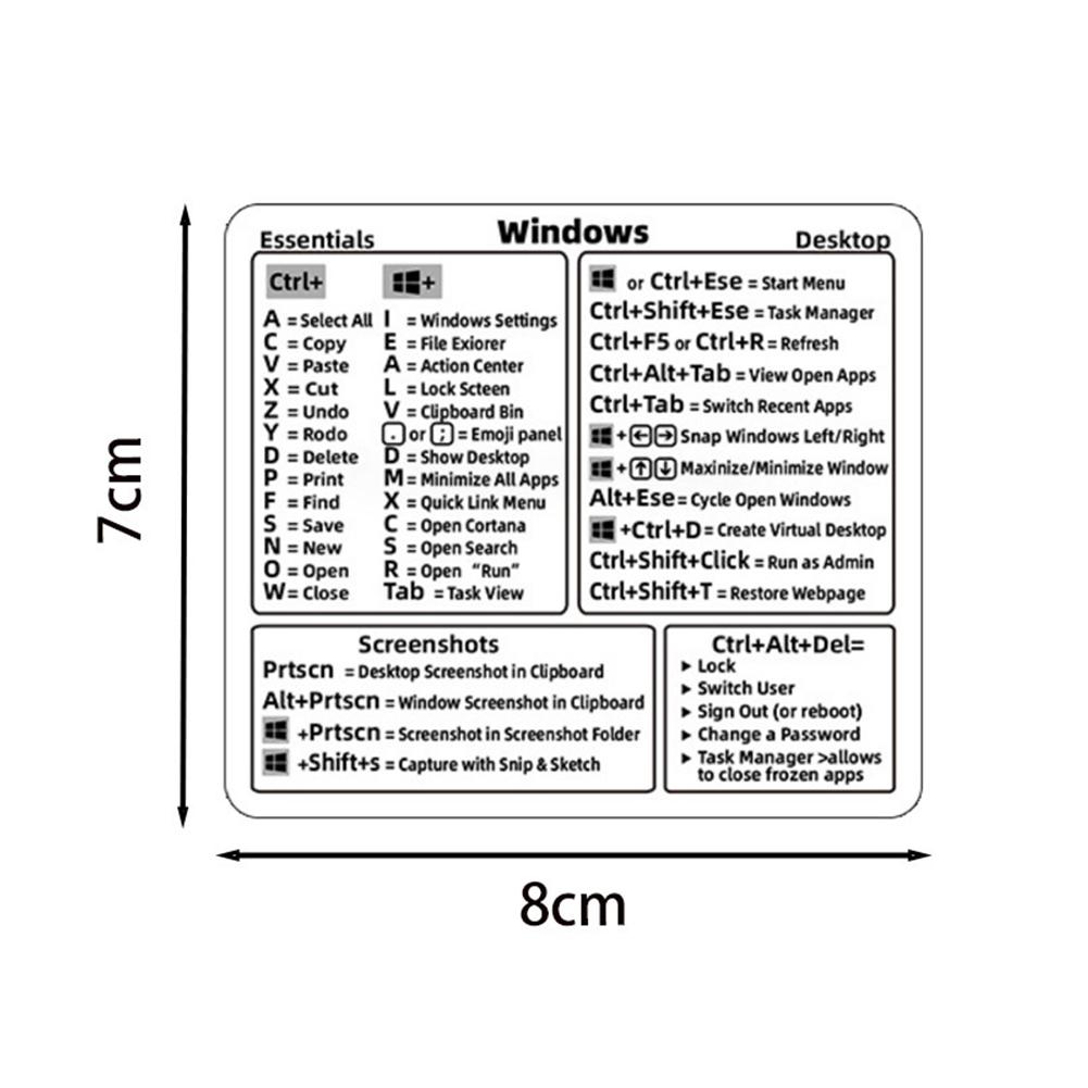 Tastenkürzel-Aufkleber für Apple Mac OS System Tastenkürzel-Aufkleber für 13-16  MacBook Pro 13 /Air 13 Windows Handballenauflage Windows-C