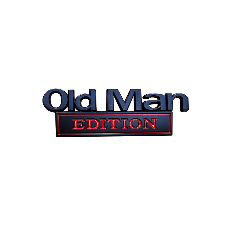 Auto 3D Metall Chrom Aufkleber Emblem Old Man Edition Abzeichen Logo Auto Kofferraum Körper Tür Styling Aufkleber Aufkleber Auto Zubehör