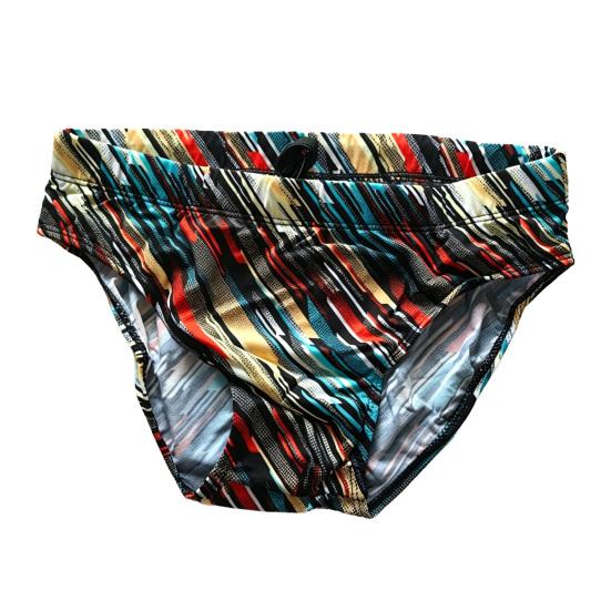 Badehose Mittlere Taille Mehrfarbiges Design Schnelltrocknend Atmungsaktiv Badehose Sonnenschutzkleidung L blau