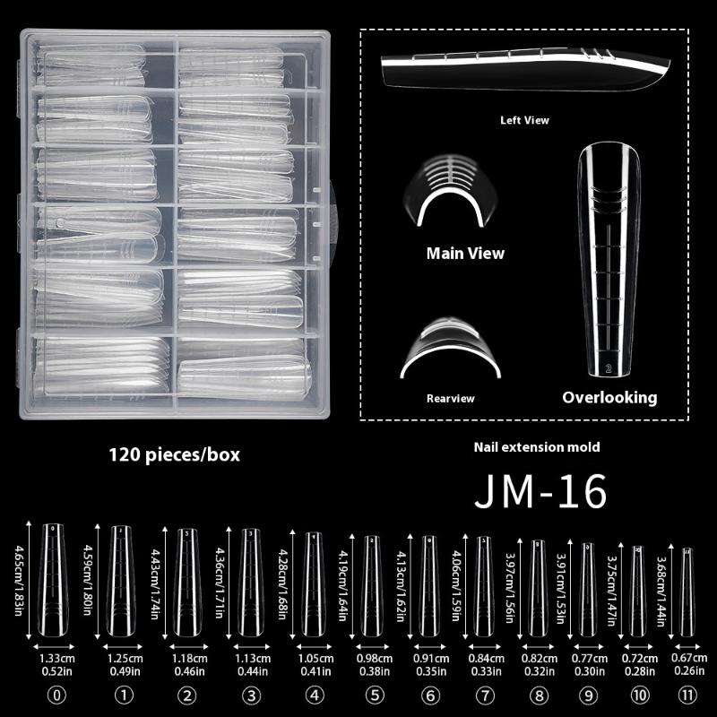 100/120 Stück/Box Vollständige Abdeckung Modellierte Nagelspitzen Falsche Fingernägel Verlängerungsspitze Schnellaufbauform Falsche Spitzen für Manikürewerkzeug