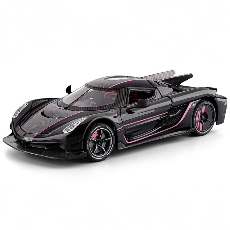 1:24 KNSG Jesko Absolut Super Sportwagen Legierung Metall Druckguss Modellauto Sammlung Hobby Kinder Kind Spielzeug Für Jungen Geburtstagsgeschenke schwarz
