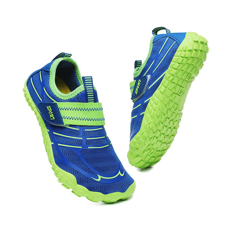 Kinder Wasserschuhe Kinder Aquaschuhe Entwässerung Strand Sport Sandalen Schnell trocknend Schwimmen Barfuß Waten Bootfahren Tauchen Surfen Turnschuhe 34 blau