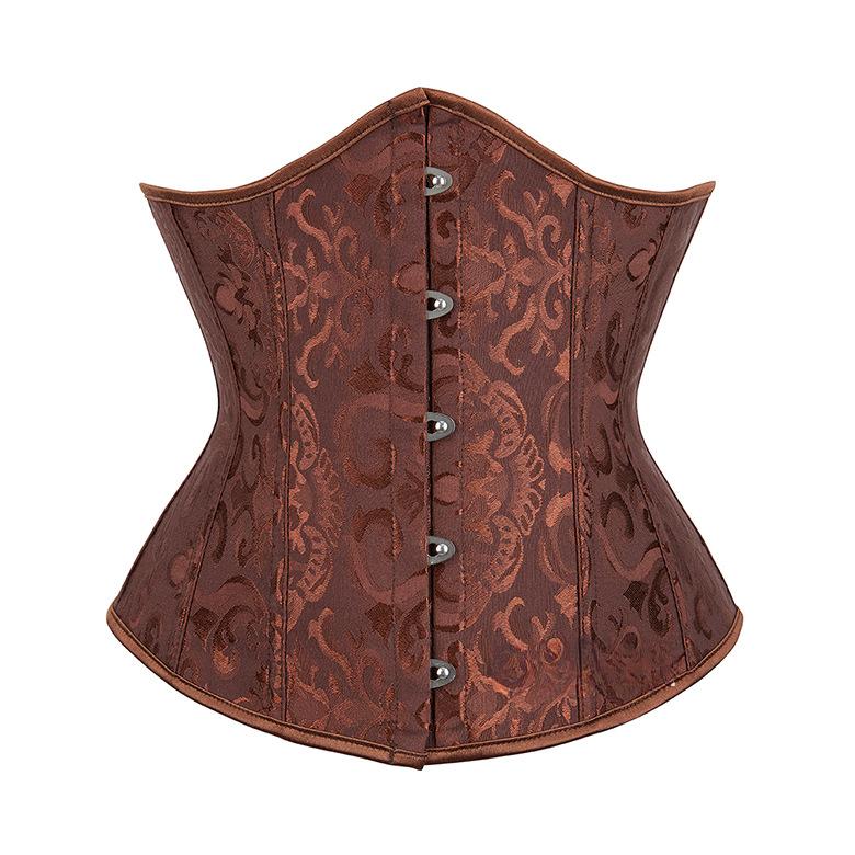 Damen Korsett Court Korsett Bustier Figurformende Weste Hochzeit Bottoming Waist Seal Damen Funktionelle Körperformende Unterwäsche M kaffeebraun