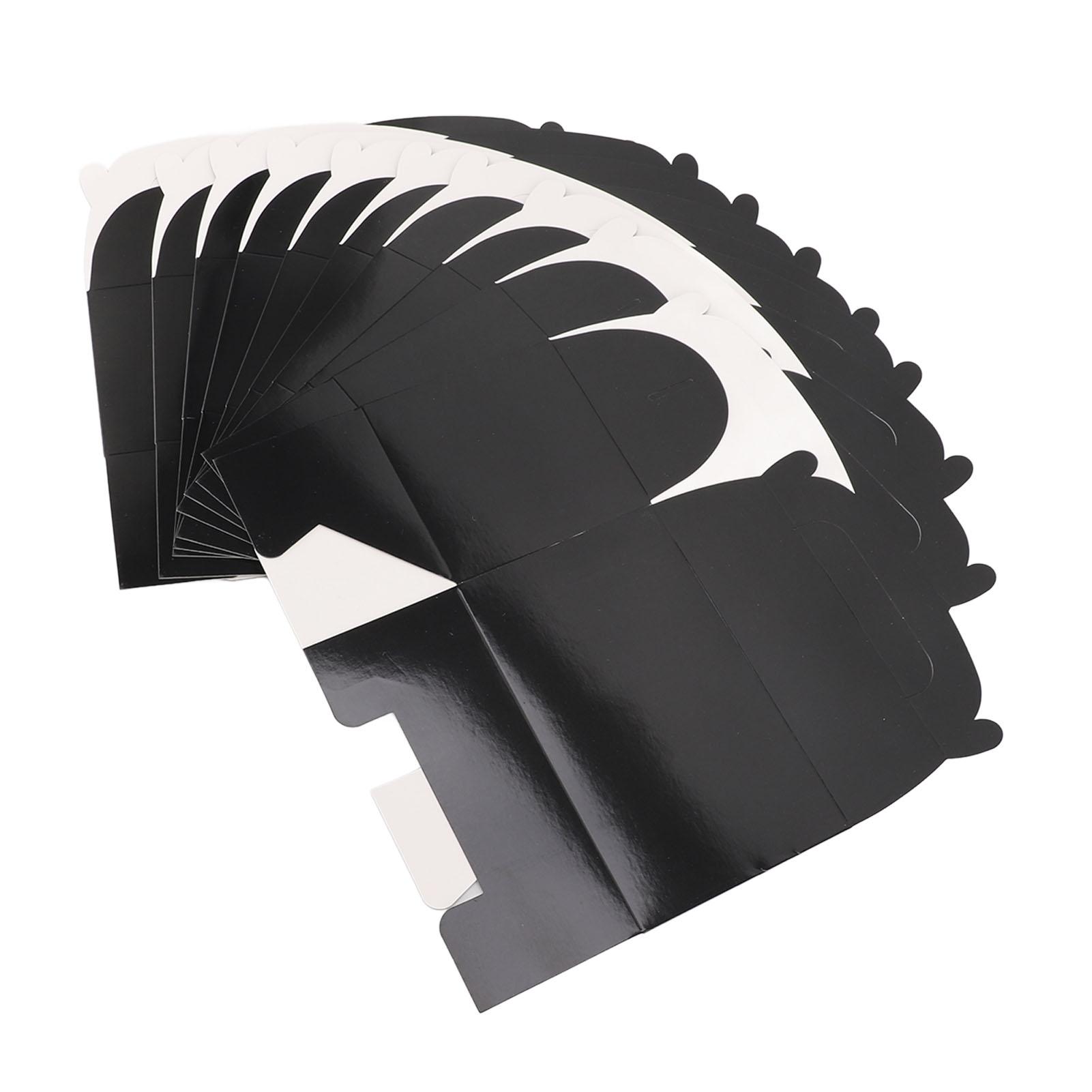 10 stücke Schwarz Giebel Boxen Party Favor Boxen Tragbare Papier Bäckerei Boxen mit Griff für Geburtstag