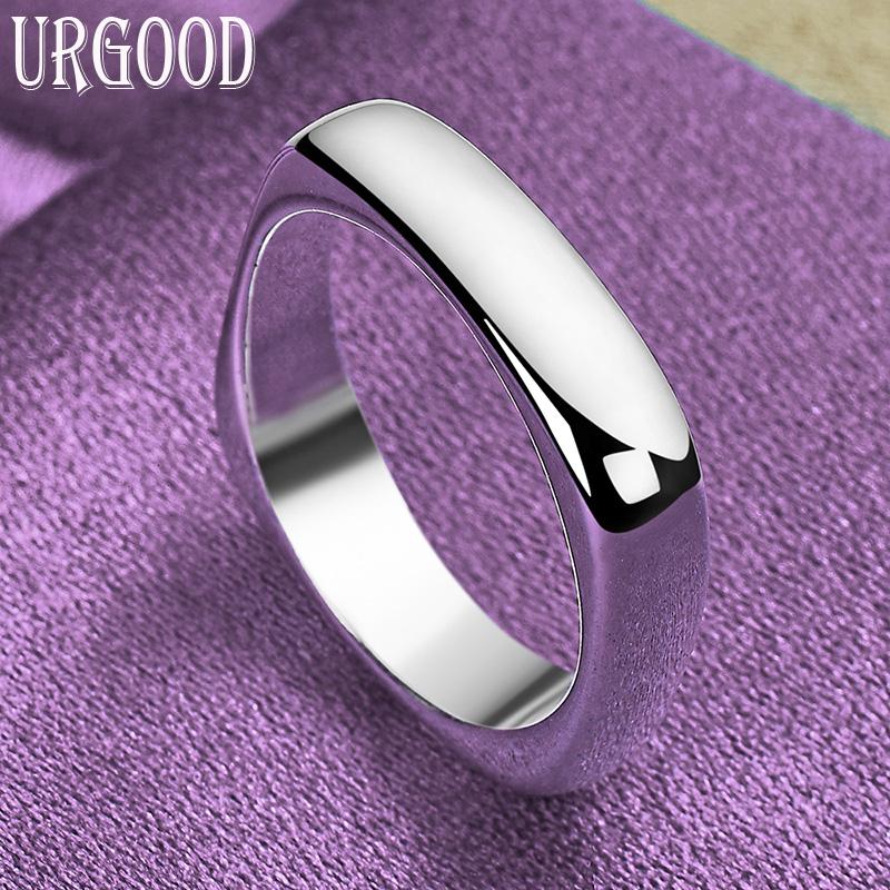 Quadratischer Ring aus 925er-Sterlingsilber, Party-Geschenk, Modeschmuck 6#