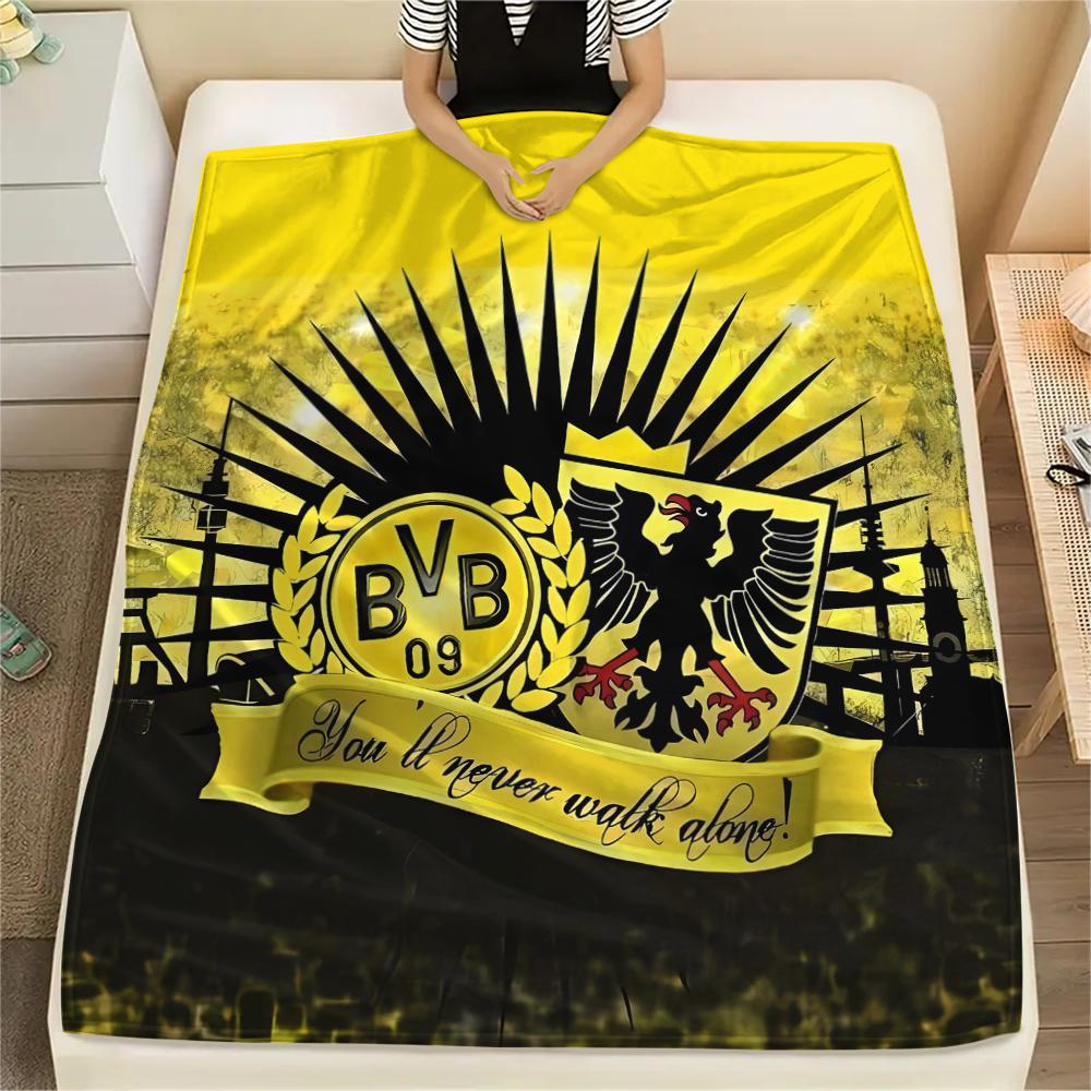 1 Stück BVB Print Flanelldecke, Hohe Qualität für alle Jahreszeiten, Heimdekoration, Wärme und Komfort, Perfekt für Weihnachtsgeschenke 130cm x 150cm