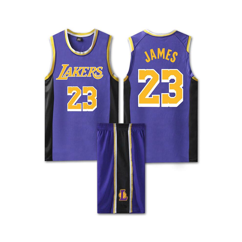 (Lila, 24) James Trikot Nr.. 23 Lakers Kinder-Basketball-Uniform-Set 28 violett