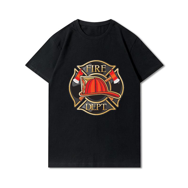 Plus Size Herren T-Shirts Sommer Neue Feuerwehr Berufsfeuerwehr München München Deutschland Feuerwehrmann Herren T-Shirt M black