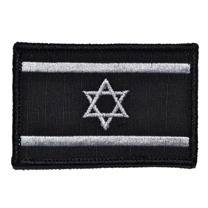 Israelische Flaggen, jüdische Armee, Militär, bestickter Klettverschluss, Tactics Armbad Badget weiß