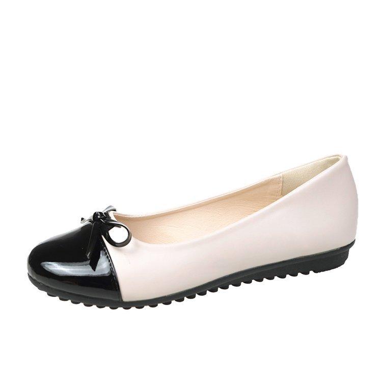 Damen Ballerinas Komfort Ballerina Flache Schuhe Damen Rutschfest Damen Slipper Elegant Schleife Flach Damen Einzelne Schuhe 43 weiß