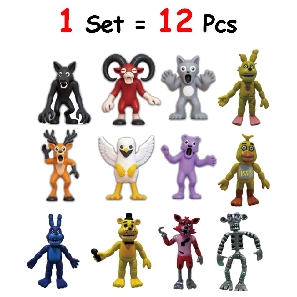 12 Stück/Set Neueste 99 Nächte im Wald Figuren Spielzeug 99 Nächte Figuren Figur Eule Hirsch 99 Nächte im Wald Figuren Modell Spielzeug