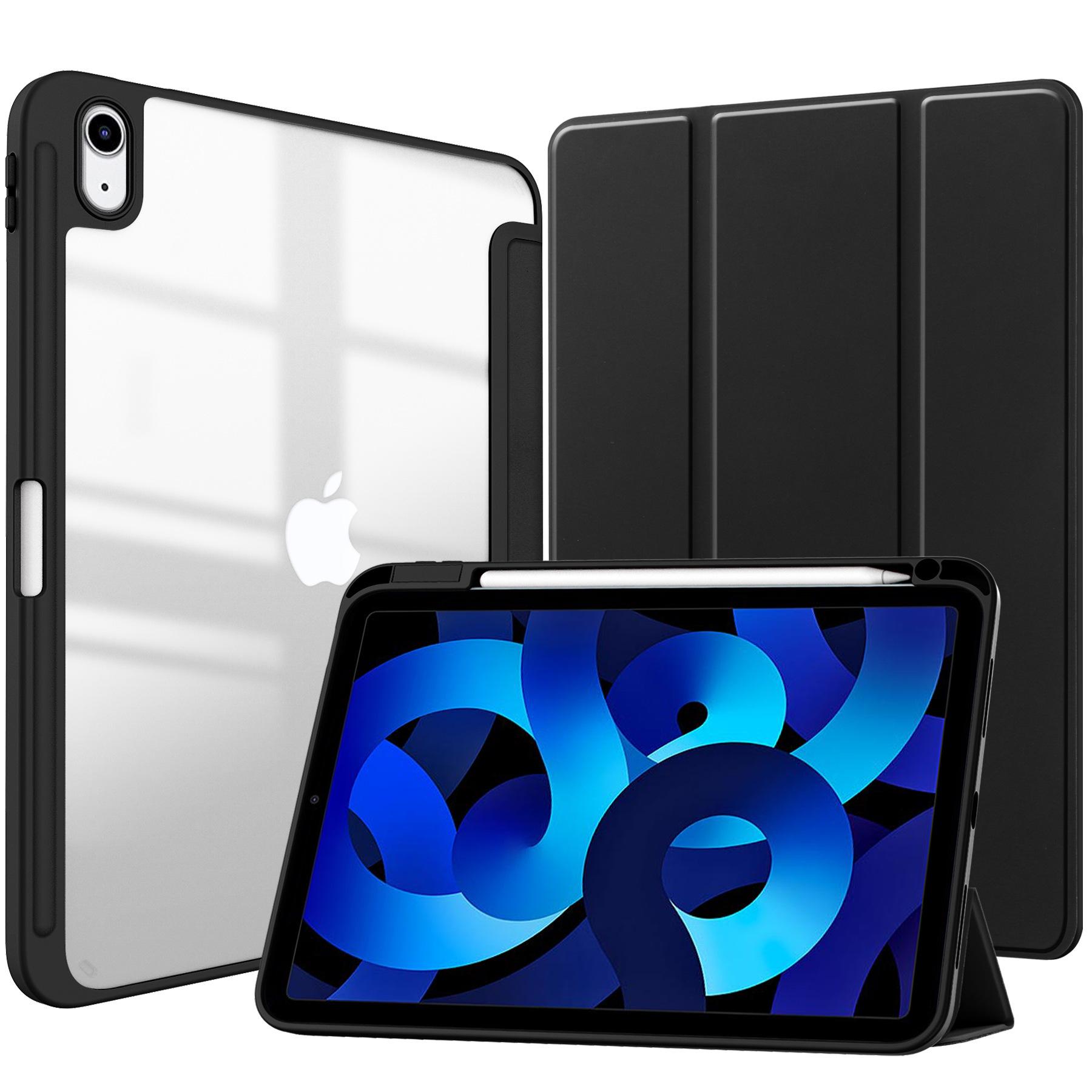 Intelligente PU-Hülle für iPad Air 4. 5. iPad 10. 10,9 Funda iPad Pro Air 12. 11. 11  7. 8. 9. 10,2 2 9,7 10,5 Transparente Abdeckung iPad Air 11 M3 M2 schwarz